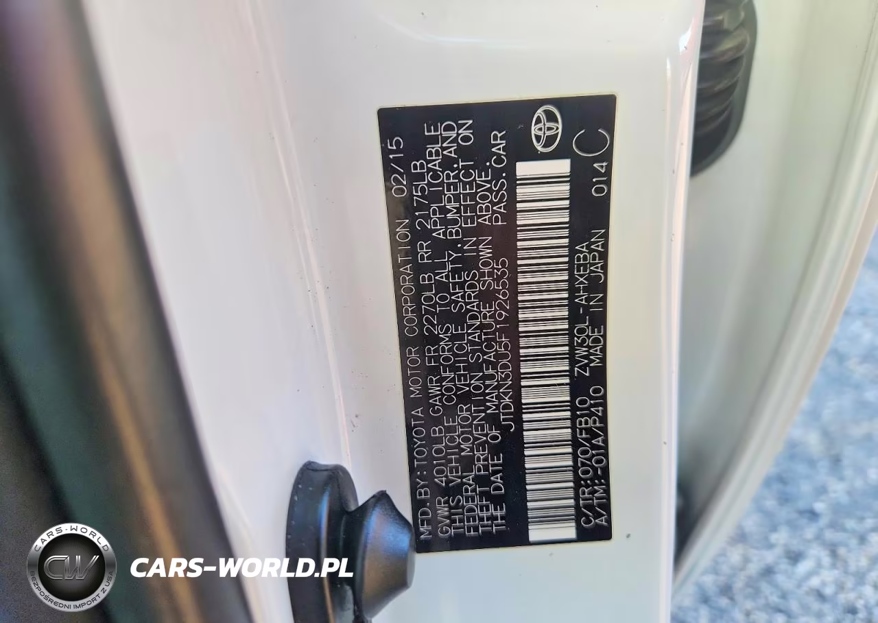 2015 Toyota Prius Two VIN:JTDKN3DU5F1926535 - 12