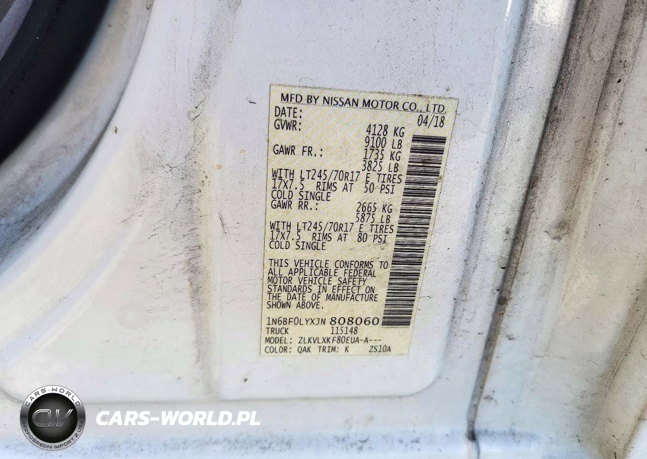 2018 Nissan Nv 2500 Hd Sv VIN:1N6BF0LYXJN808060 - 13