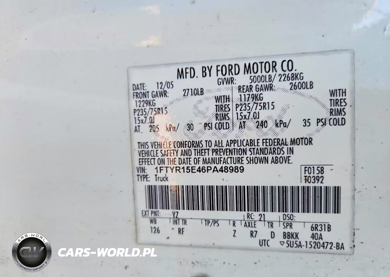 2006 Ford Ranger Super Cab VIN:1FTYR15E46PA48989 - 12