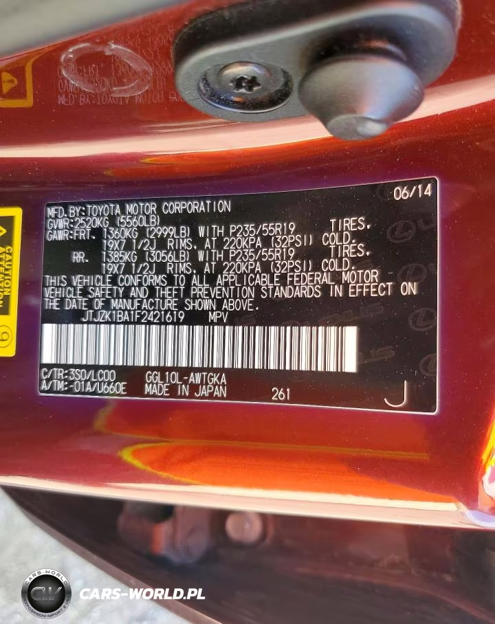 2015 Lexus Rx 350 Base VIN:JTJZK1BA1F2421619 - 13