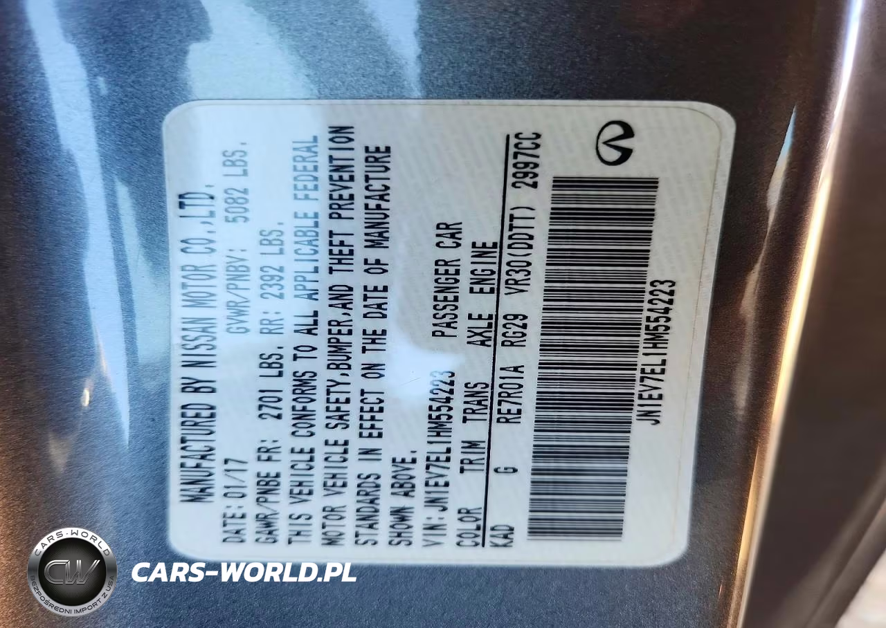 2017 Infiniti Q60 3.0T Premium VIN:JN1EV7EL1HM554223 - 13