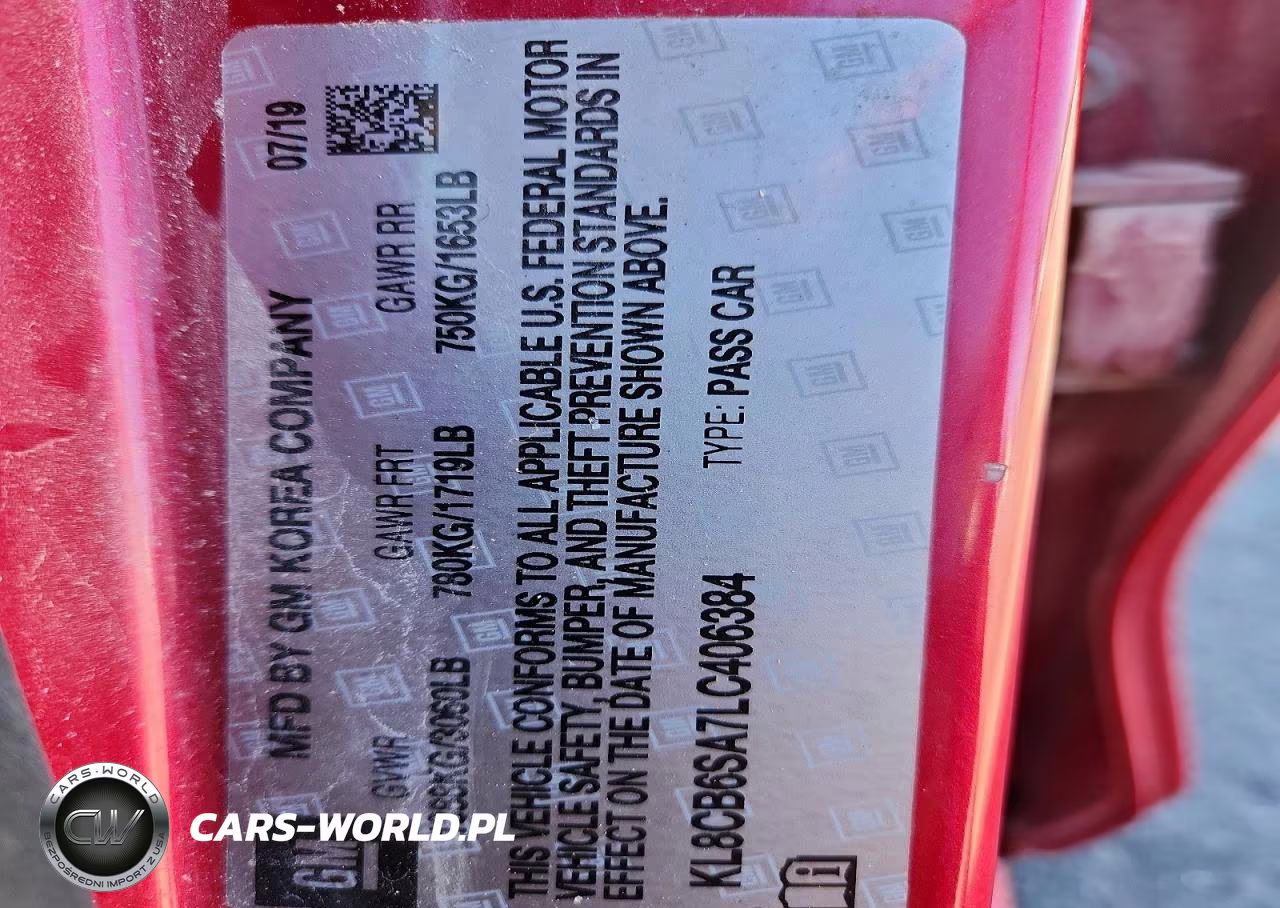 2020 Chevrolet Spark Ls VIN:KL8CB6SA7LC406384 - 12