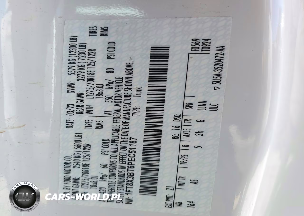2023 Ford F350 Super Duty VIN:1FT8X3BT6PEC51187 - 13