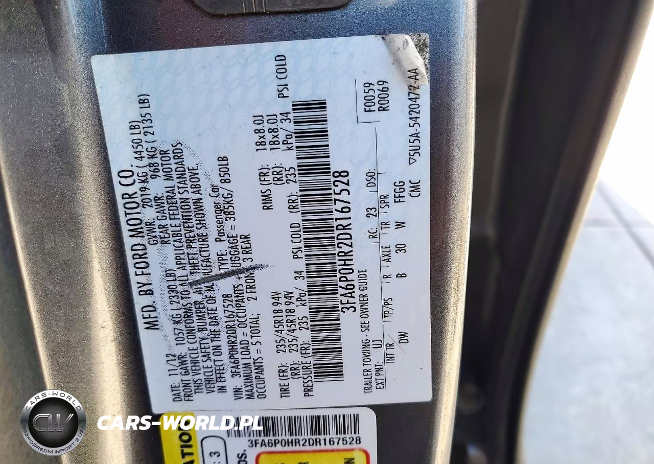 2013 Ford Fusion Se VIN:3FA6P0HR2DR167528 - 12