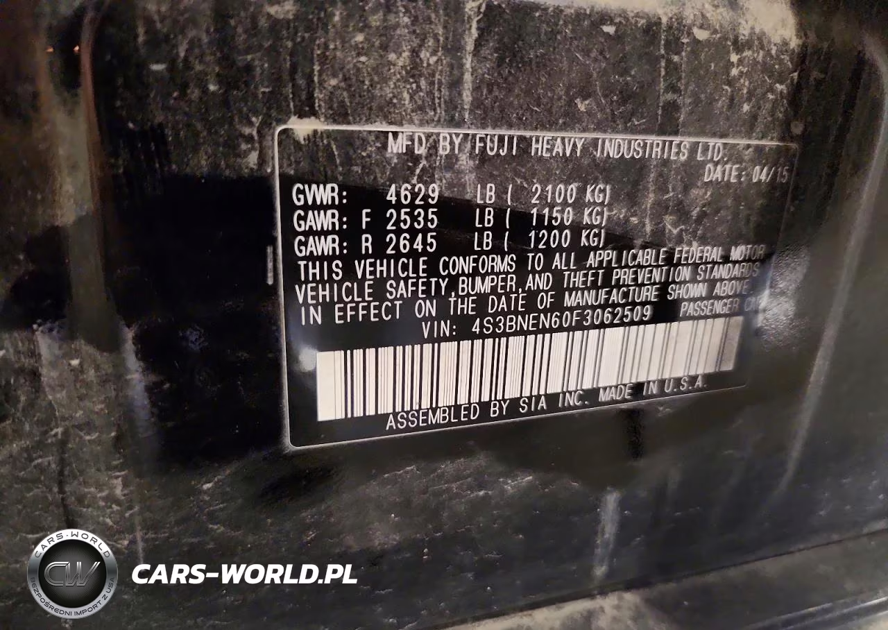 2015 Subaru Legacy 3.6R Limited VIN:4S3BNEN60F3062509 - 12