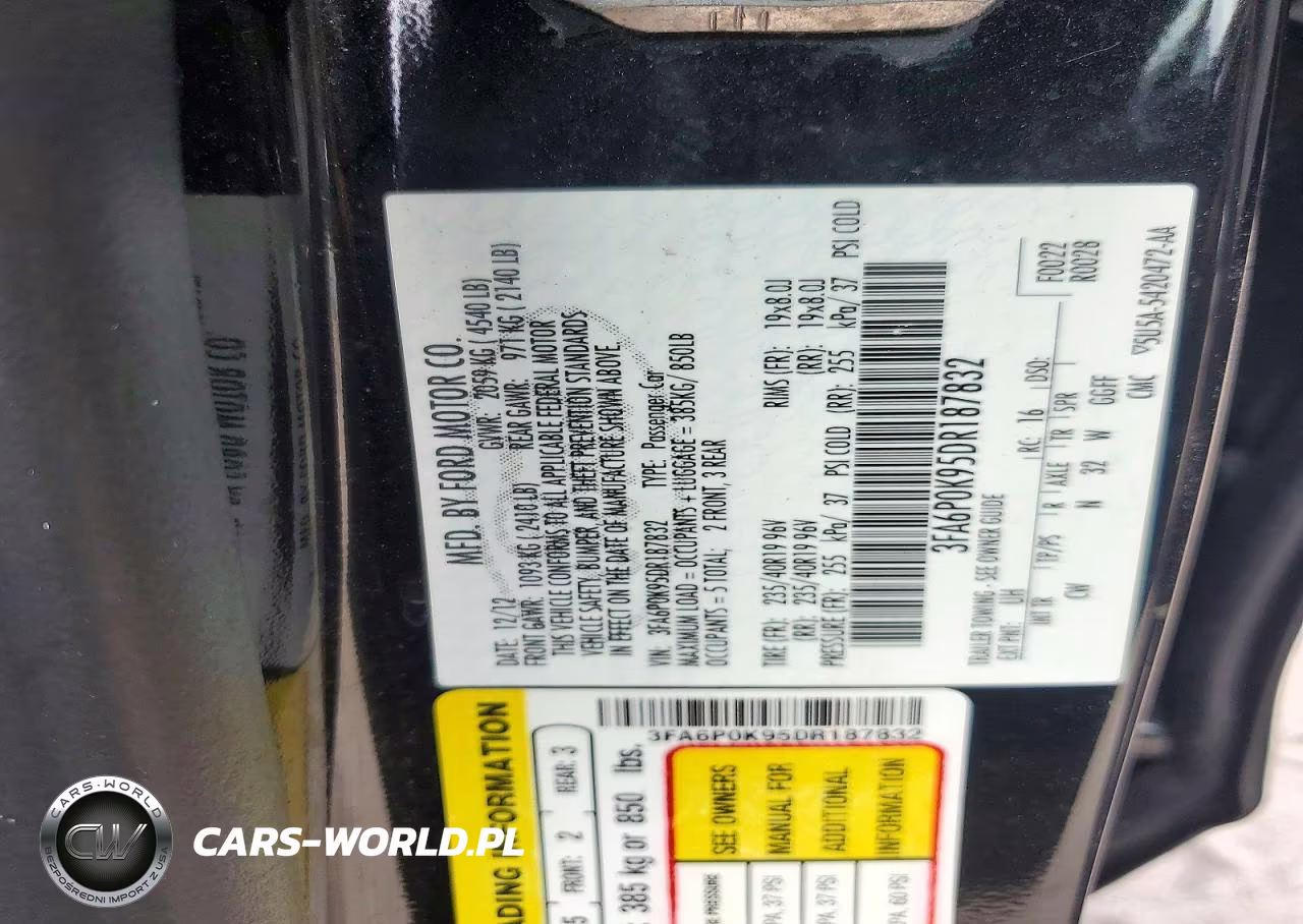2013 Ford Fusion Titanium VIN:3FA6P0K95DR187832 - 13
