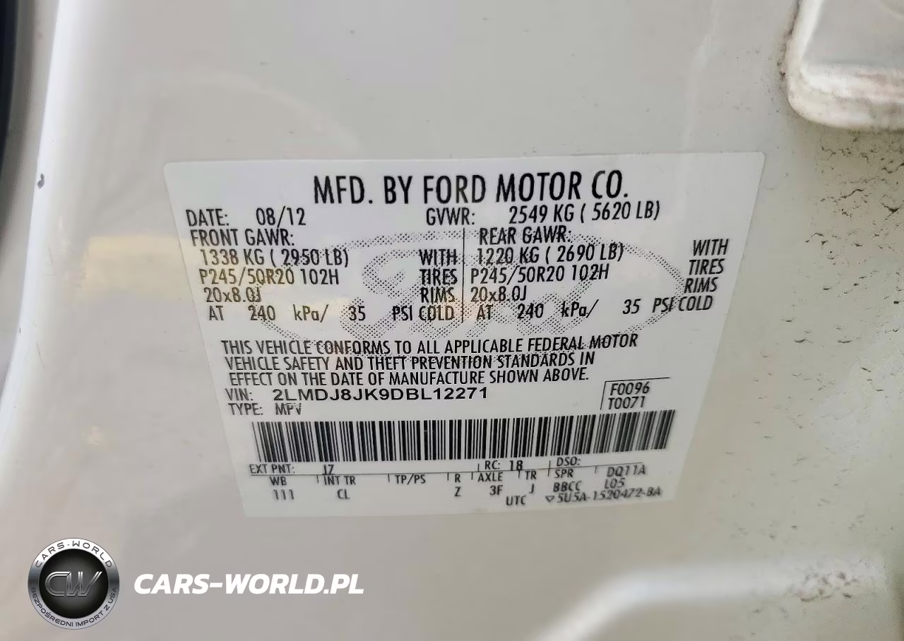 2013 Lincoln Mkx VIN:2LMDJ8JK9DBL12271 - 13