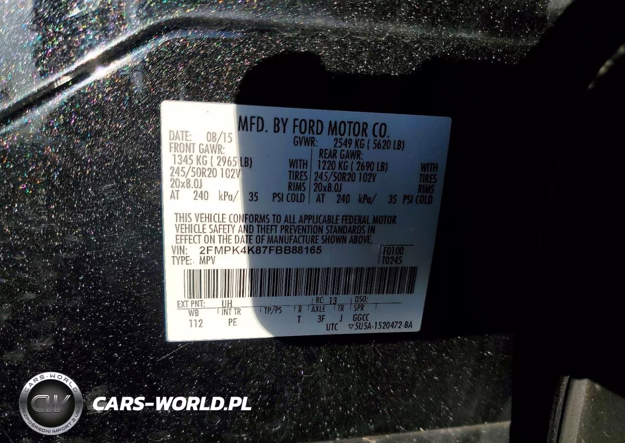 2015 Ford Edge Titanium VIN:2FMPK4K87FBB88165 - 13