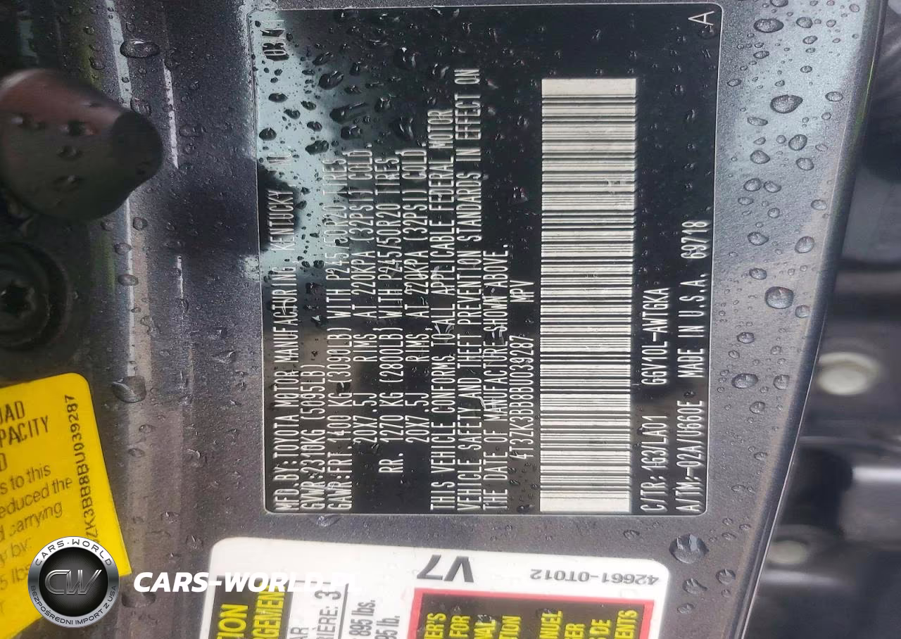 2011 Toyota Venza Fwd V6 VIN:4T3ZK3BB8BU039287 - 12
