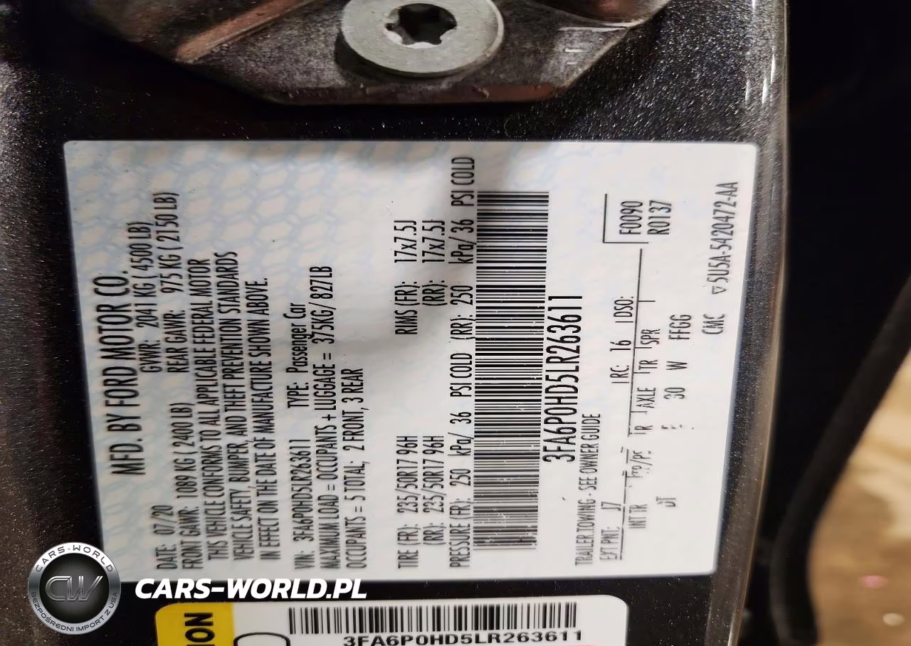2020 Ford Fusion Se VIN:3FA6P0HD5LR263611 - 13