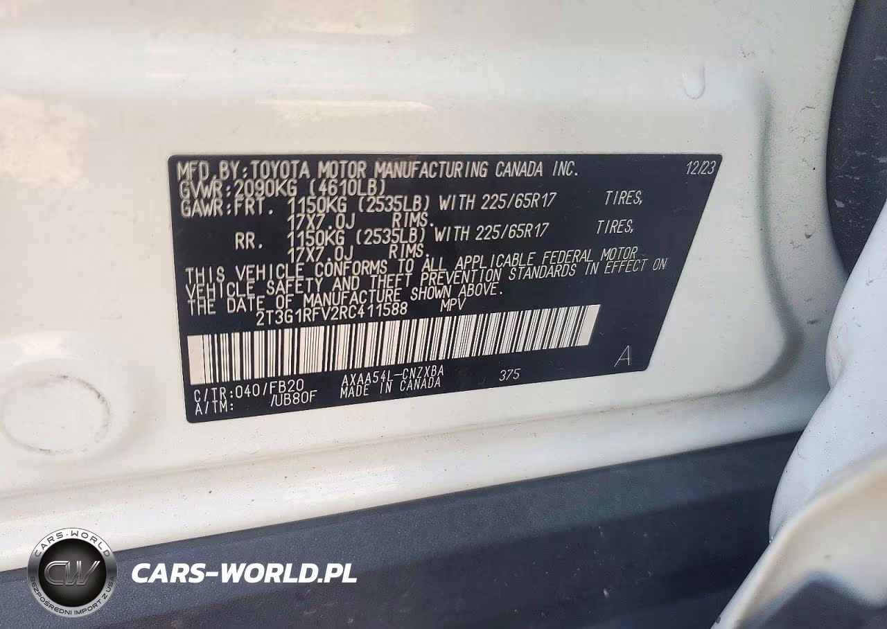 2024 Toyota Rav4 Le VIN:2T3G1RFV2RC411588 - 14