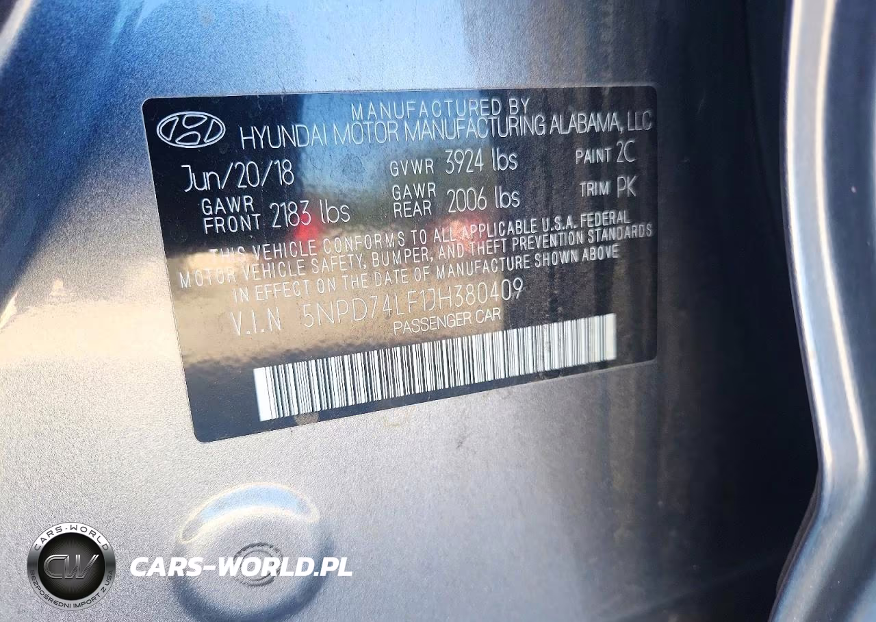 2018 Hyundai Elantra Se VIN:5NPD74LF1JH380409 - 12