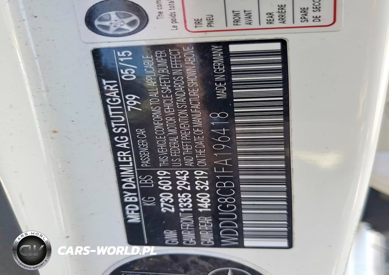 2015 Mercedes-Benz S 550 VIN:WDDUG8CB1FA196418 - 12
