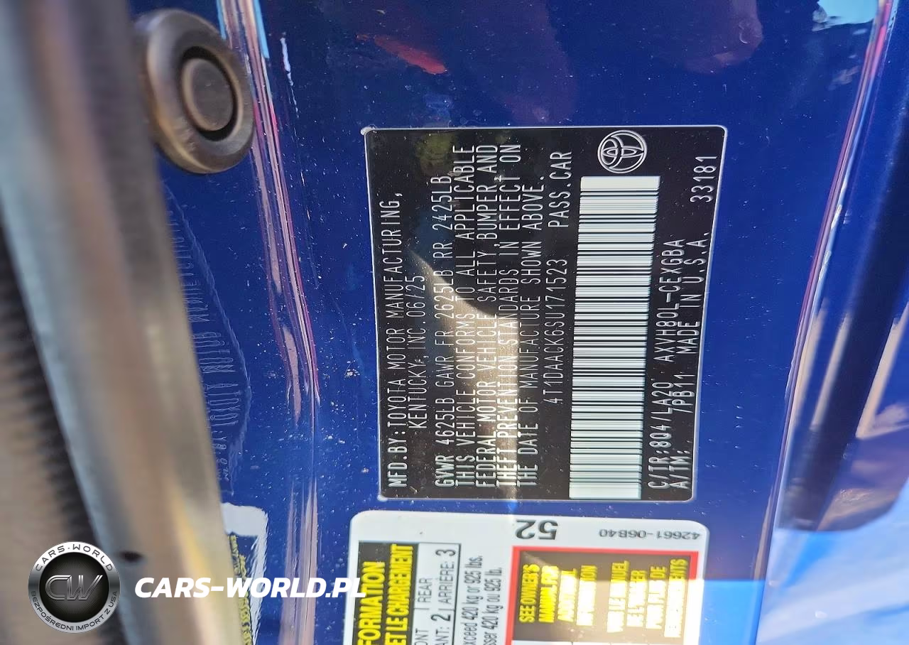 2025 Toyota Camry Xle VIN:4T1DAACK6SU171523 - 12