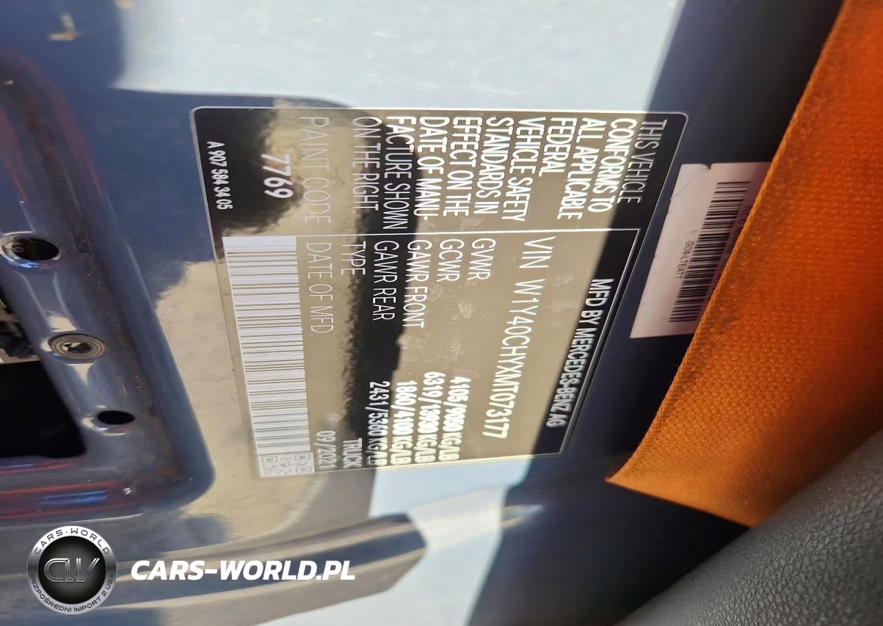 2021 Mercedes-Benz Sprinter 2500 Delivery Van VIN:W1Y40CHYXMT073177 - 13