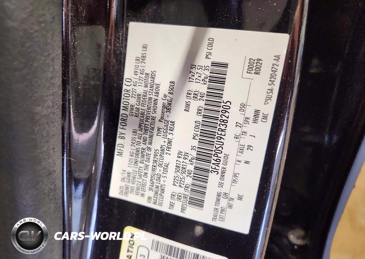 2014 Ford Fusion Titanium Phev VIN:3FA6P0SU9ER382905 - 13