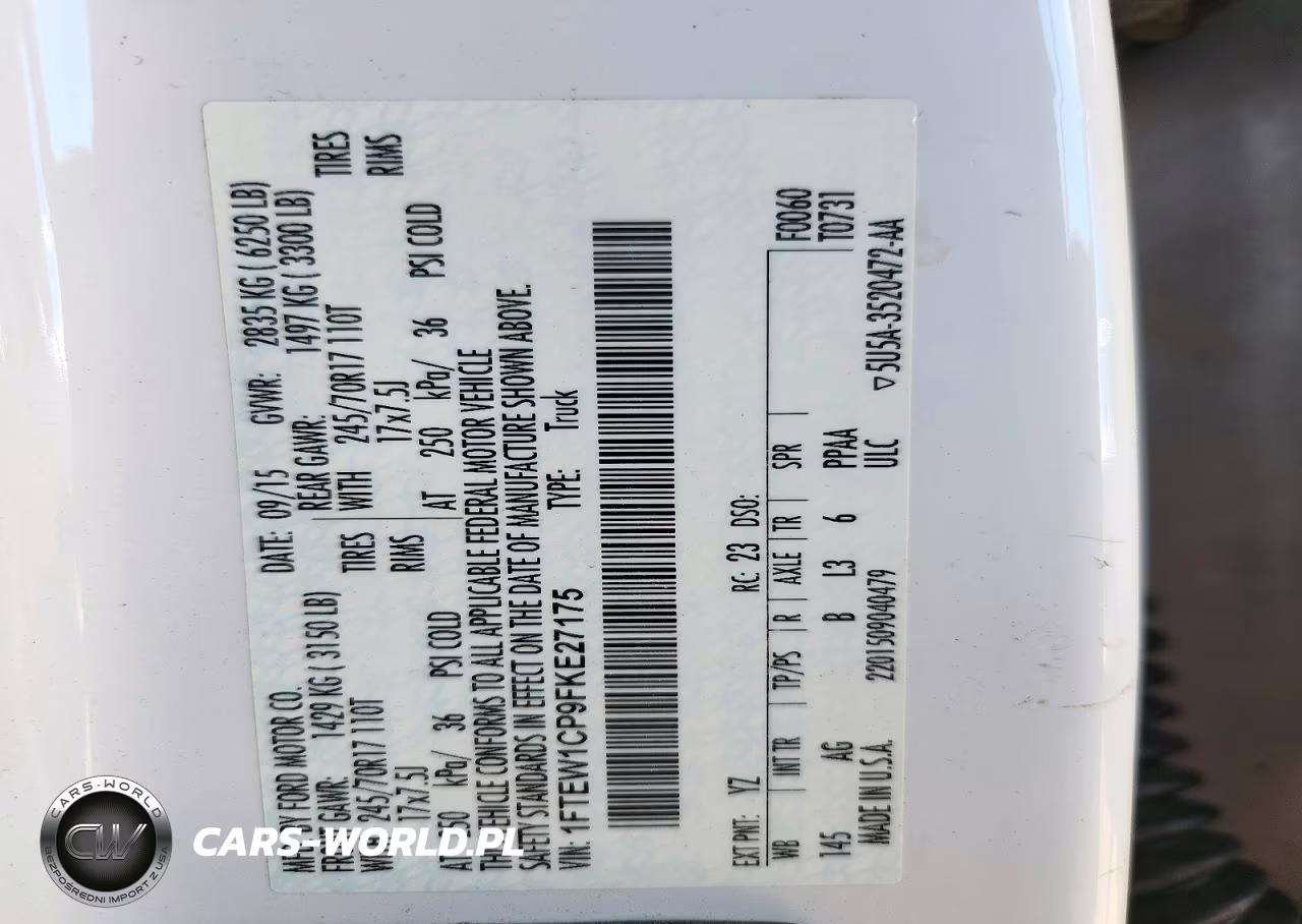 2015 Ford F150 Supercrew VIN:1FTEW1CP9FKE27175 - 13