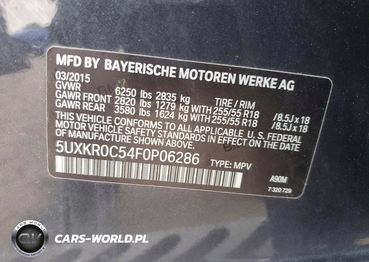 2015 BMW X5 xDrive35I VIN:5UXKR0C54F0P06286 - 13