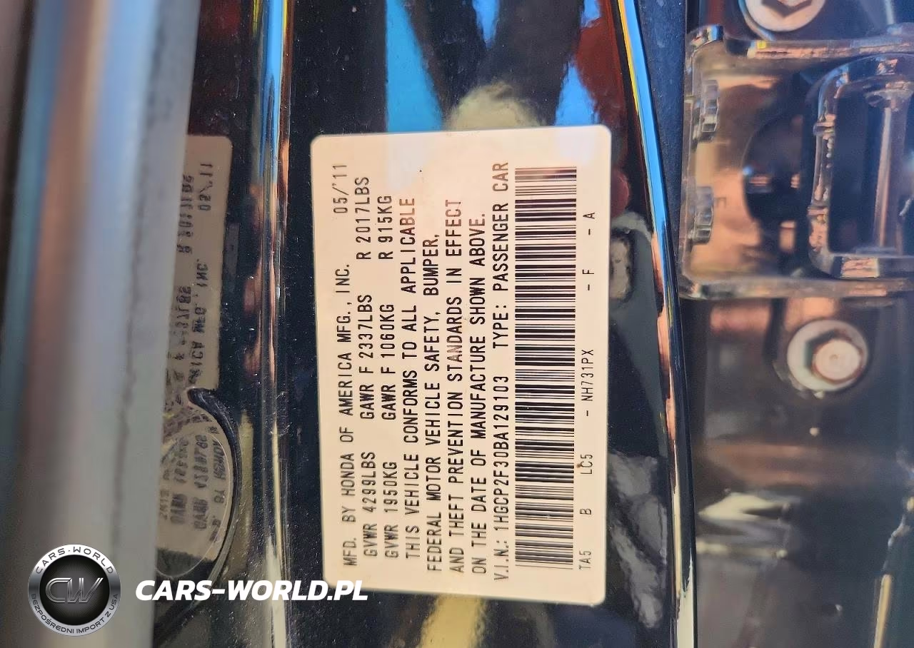 2011 Honda Accord Lx VIN:1HGCP2F30BA129103 - 13