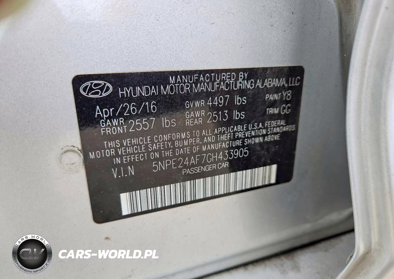 2016 Hyundai Sonata Se VIN:5NPE24AF7GH433905 - 13
