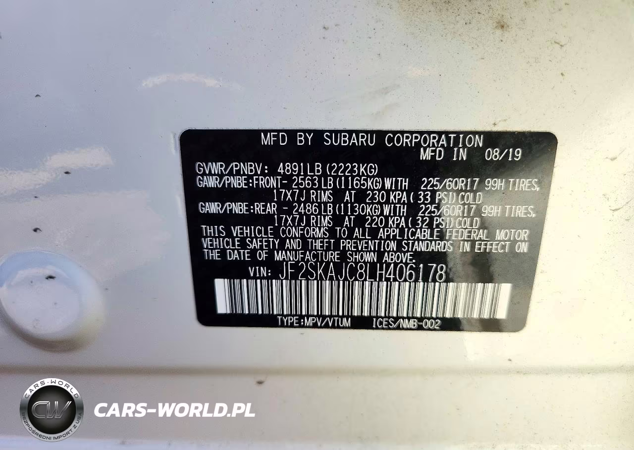 2020 Subaru Forester Premium VIN:JF2SKAJC8LH406178 - 13