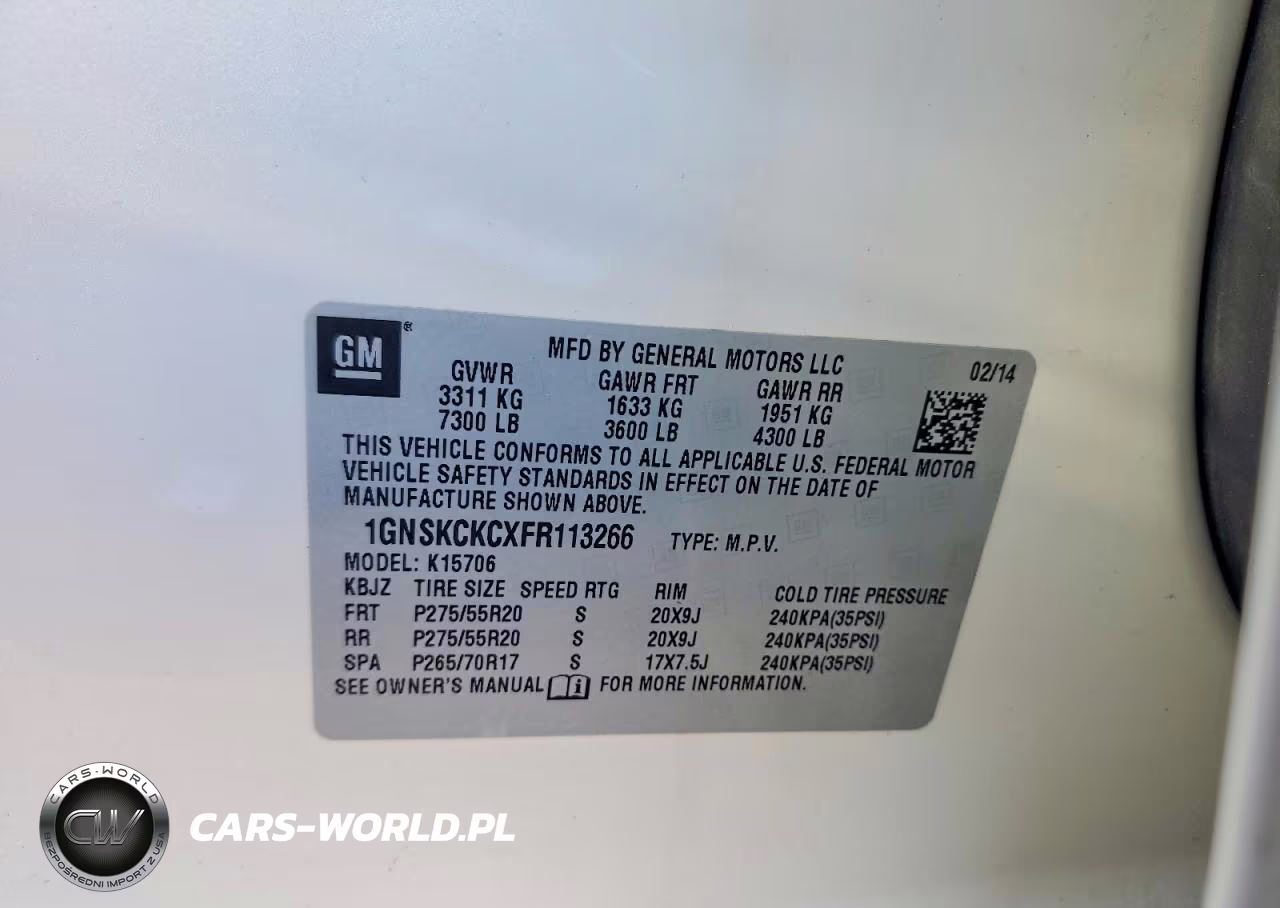 2015 Chevrolet Tahoe K1500 Ltz VIN:1GNSKCKCXFR113266 - 13