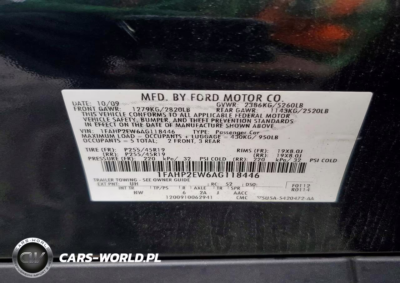 2010 Ford Taurus Sel VIN:1FAHP2EW6AG118446 - 13