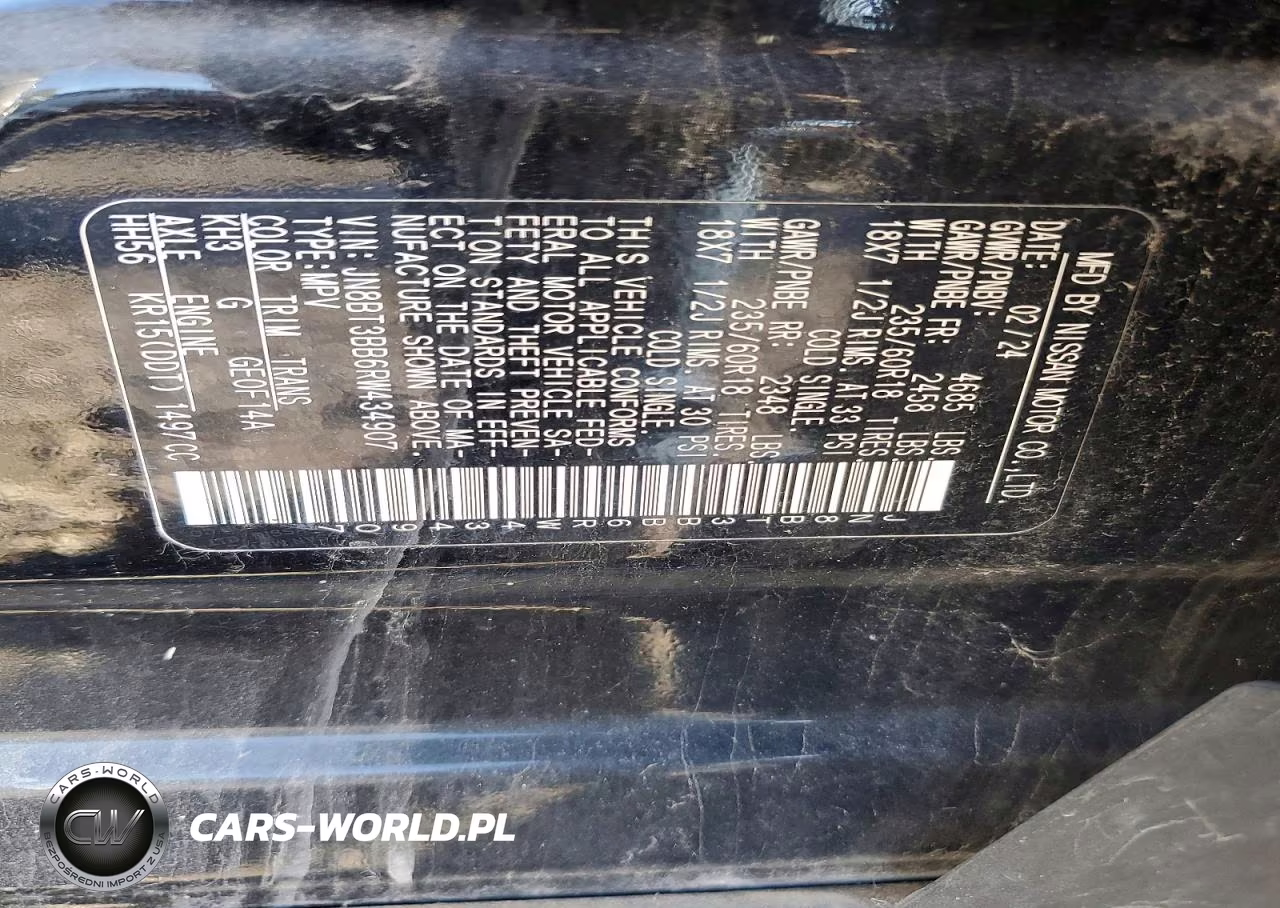 2024 Nissan Rogue Sv VIN:JN8BT3BB6RW434907 - 13