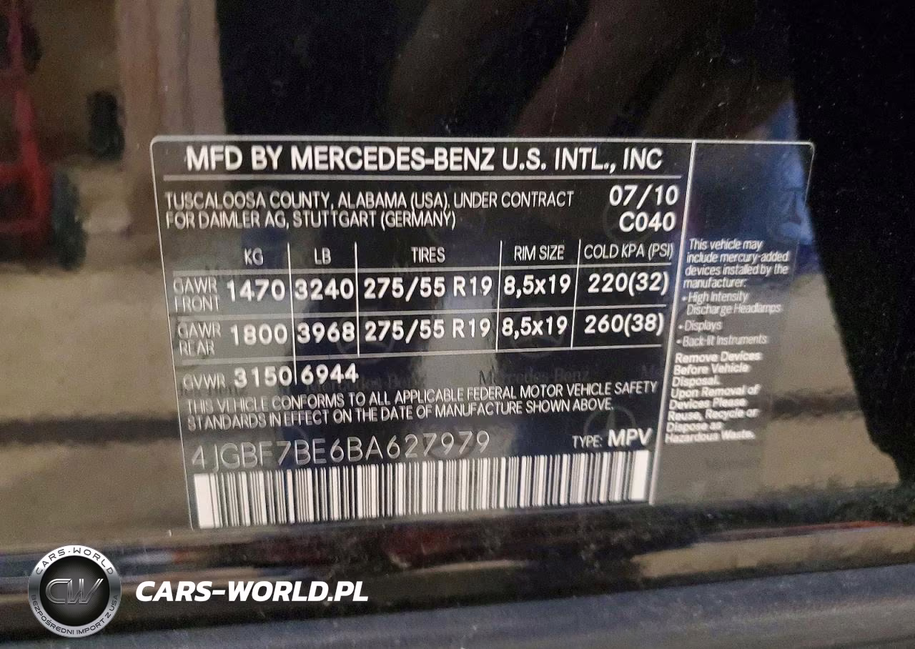 2011 Mercedes-Benz Gl 450 4Matic VIN:4JGBF7BE6BA627979 - 13
