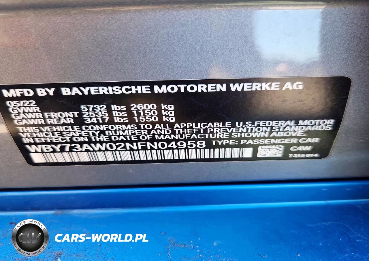 2022 BMW I4 Edrive 40 VIN:WBY73AW02NFN04958 - 13