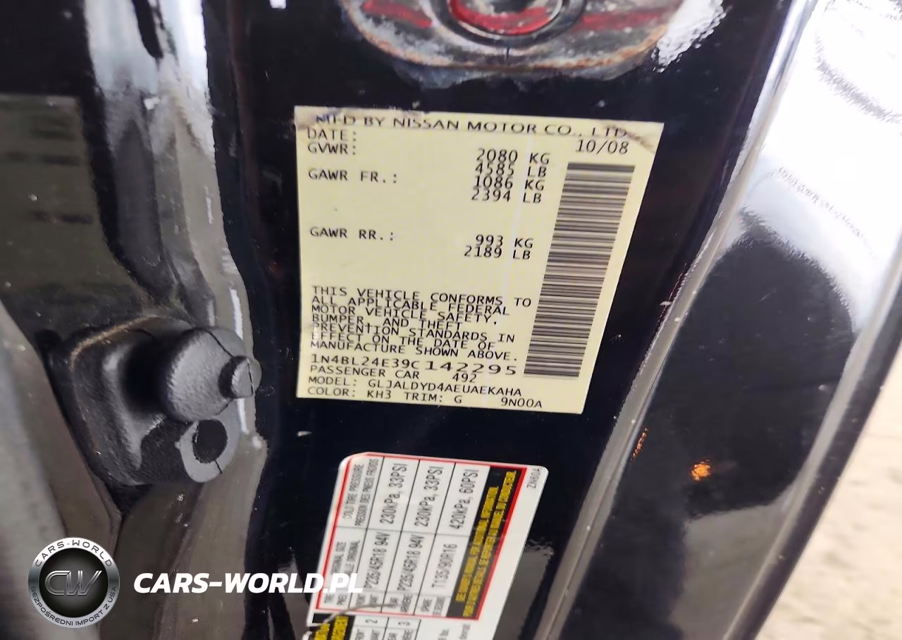 2009 Nissan Altima 3.5 Se VIN:1N4BL24E39C142295 - 12