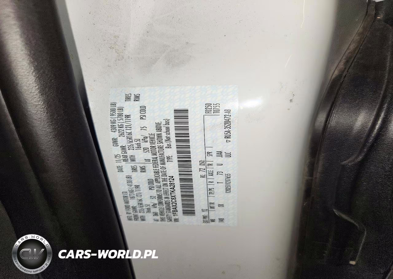 2026 Ford Transit T-350 VIN:1FBAX2C8XTKA28124 - 13