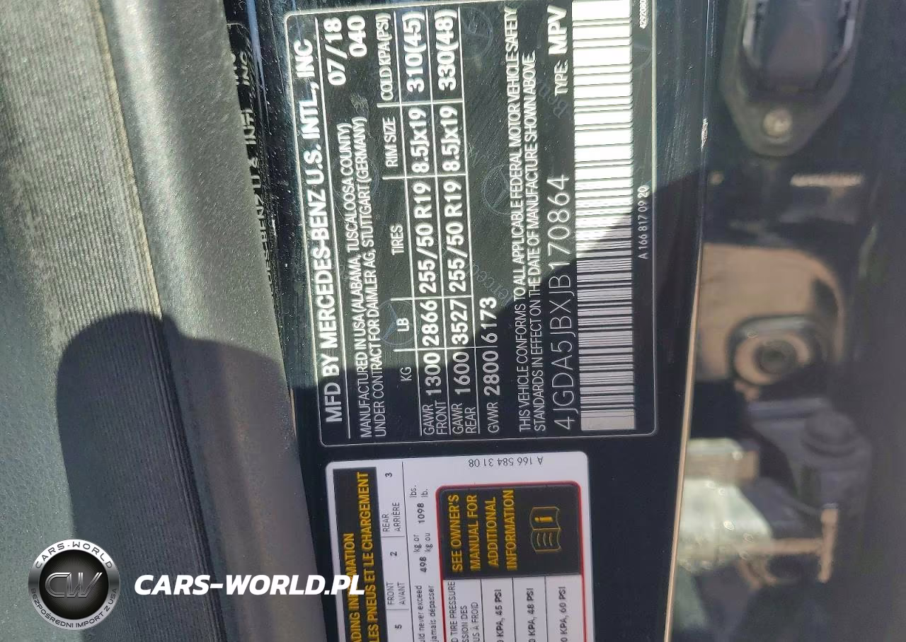 2018 Mercedes-Benz Gle 350 VIN:4JGDA5JBXJB170864 - 13