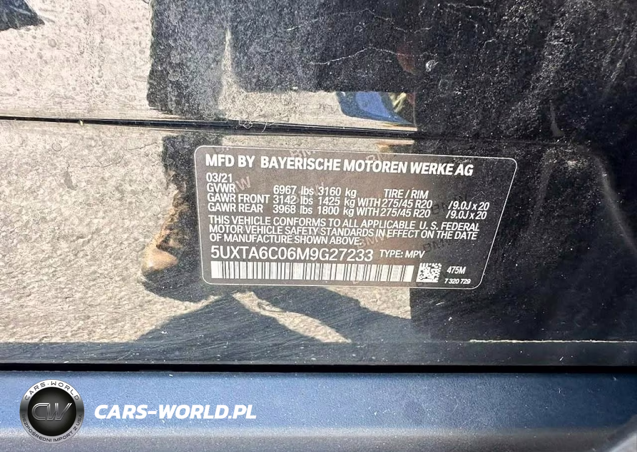 2021 BMW X5 xDrive45E VIN:5UXTA6C06M9G27233 - 10
