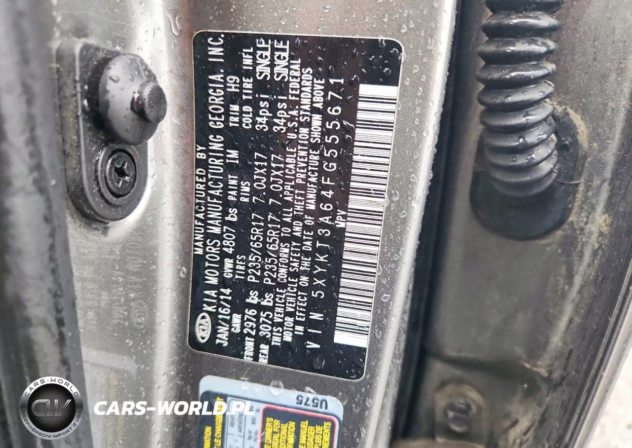 2015 Kia Sorento Lx VIN:5XYKT3A64FG555671 - 13