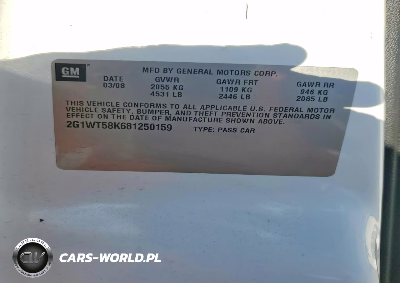 2008 Chevrolet Impala Lt VIN:2G1WT58K681250159 - 12
