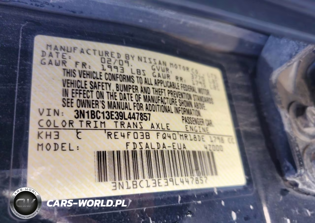 2009 Nissan Versa 1.8 S VIN:3N1BC13E39L447857 - 12