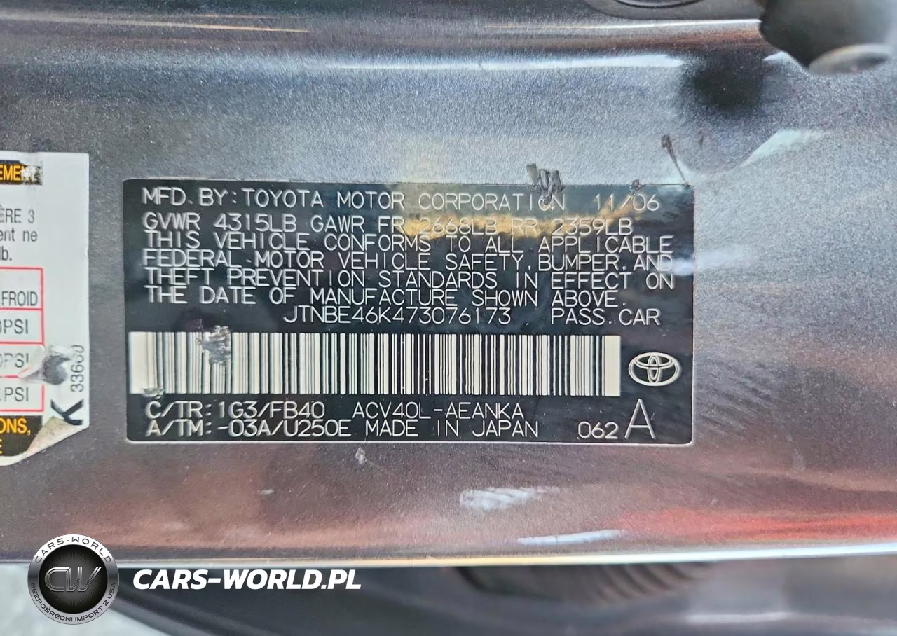 2007 Toyota Camry Le VIN:JTNBE46K473076173 - 13