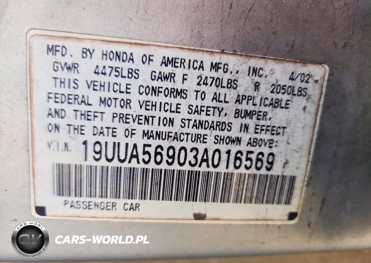 2003 Acura 3.2Tl Type-S VIN:19UUA56903A016569 - 12