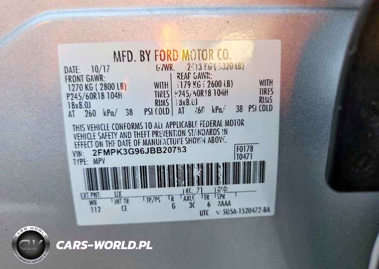 2018 Ford Edge Se VIN:2FMPK3G96JBB20783 - 13