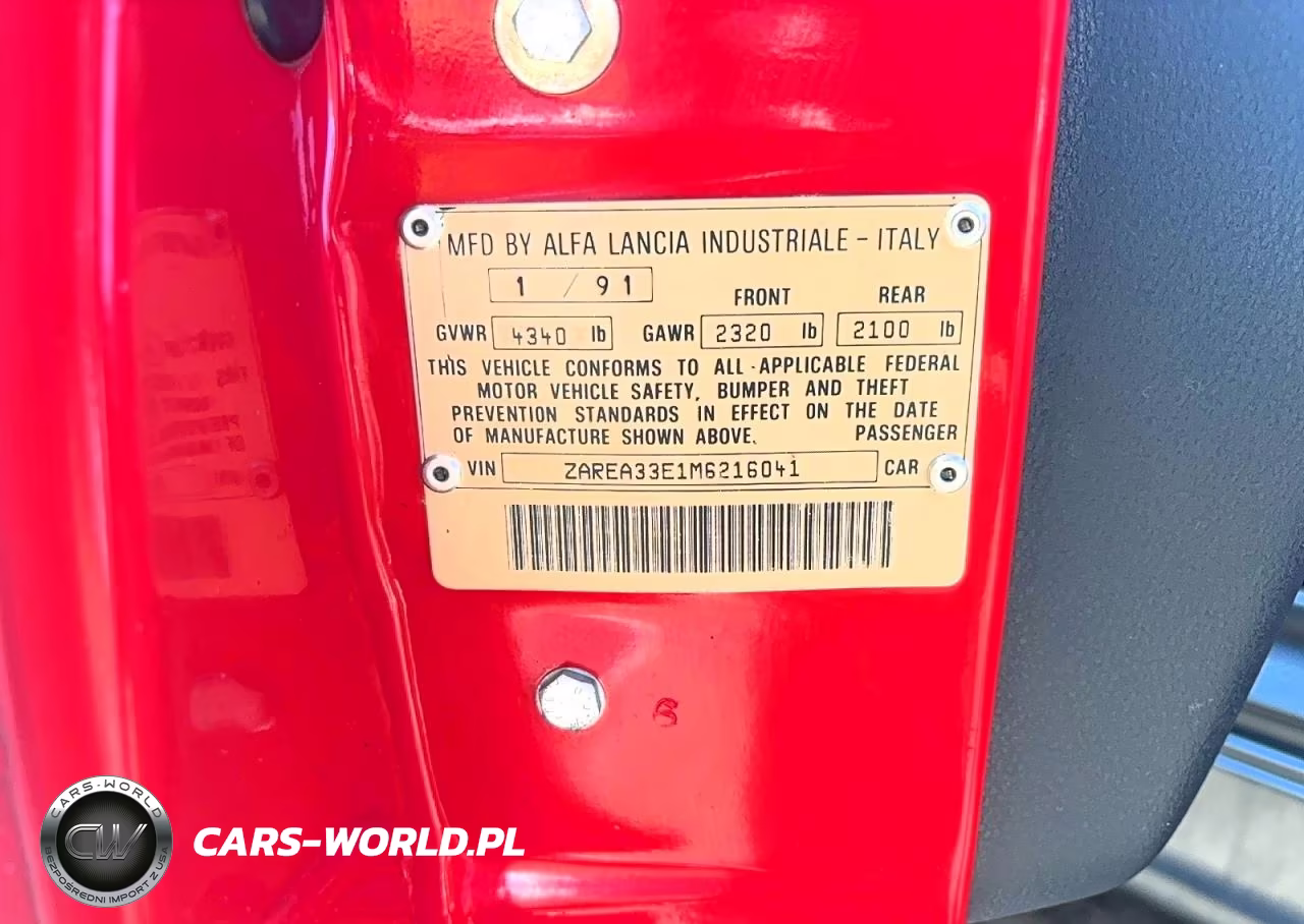 1991 Alfa Romeo 164 Sport VIN:ZAREA33E1M6216041 - 10