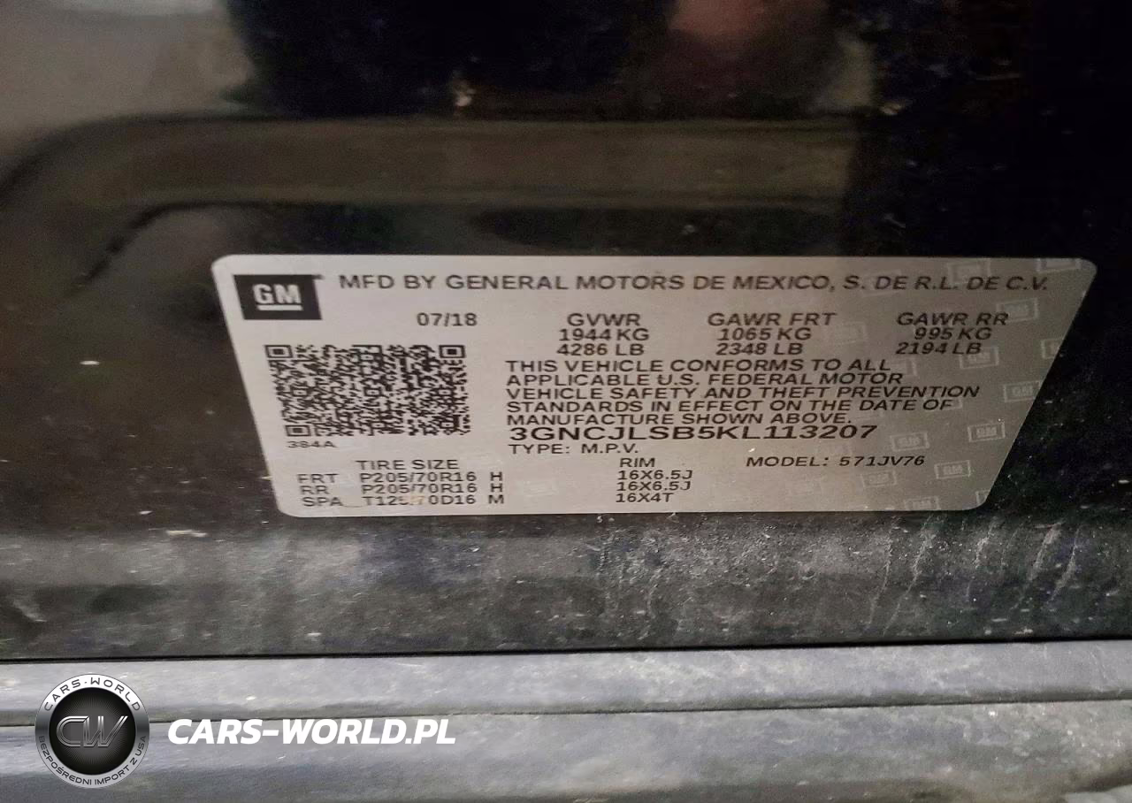 2019 Chevrolet Trax 1Lt VIN:3GNCJLSB5KL113207 - 13