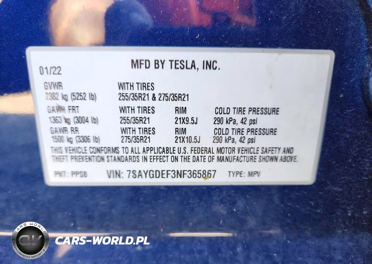 2022 Tesla Model Y VIN:7SAYGDEF3NF365867 - 14
