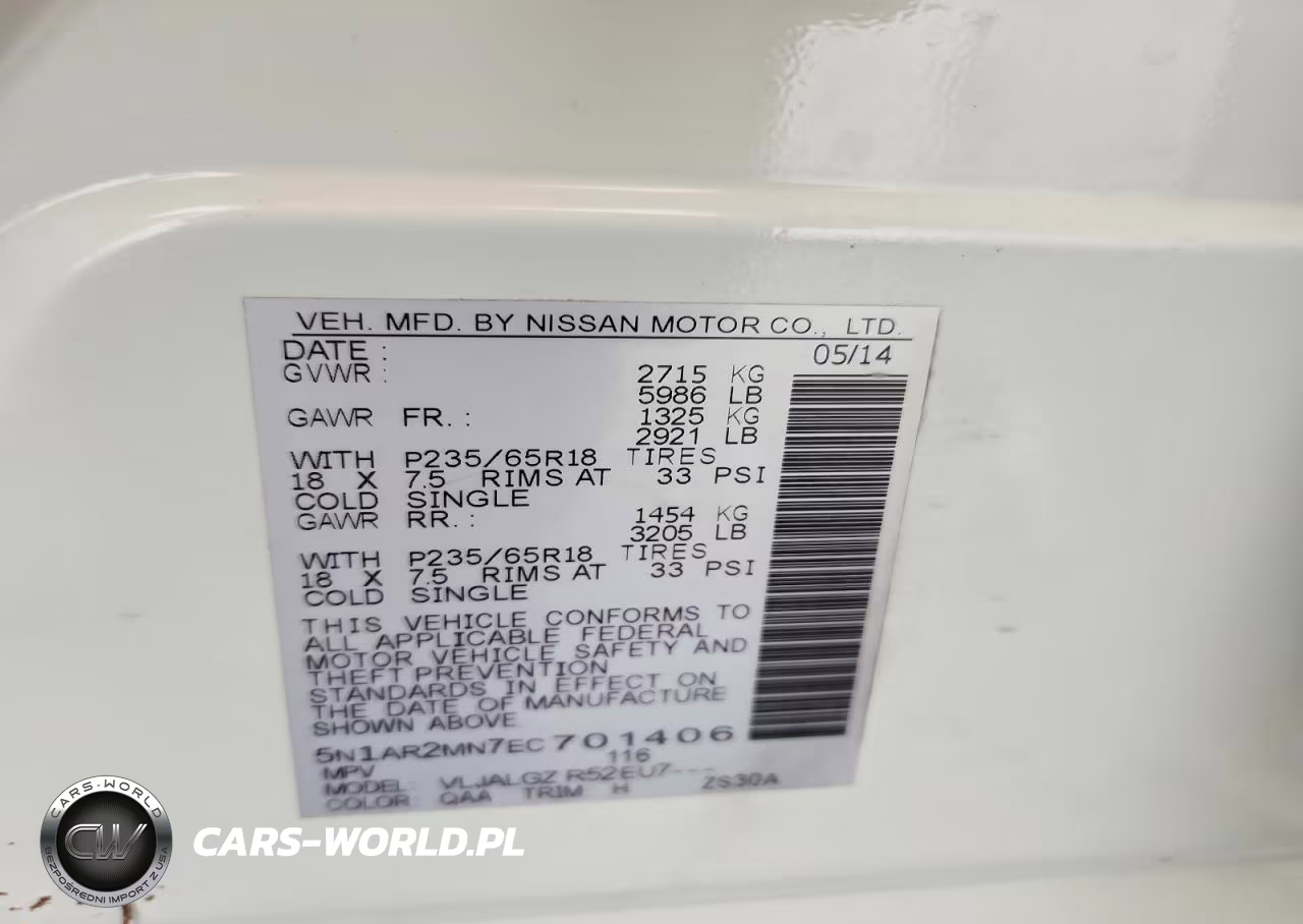 2014 Nissan Pathfinder Sl VIN:5N1AR2MN7EC701406 - 14
