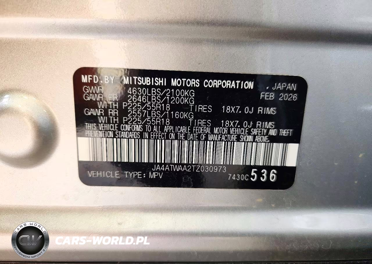 2026 Mitsubishi Eclipse Cross Se VIN:JA4ATWAA2TZ030973 - 13