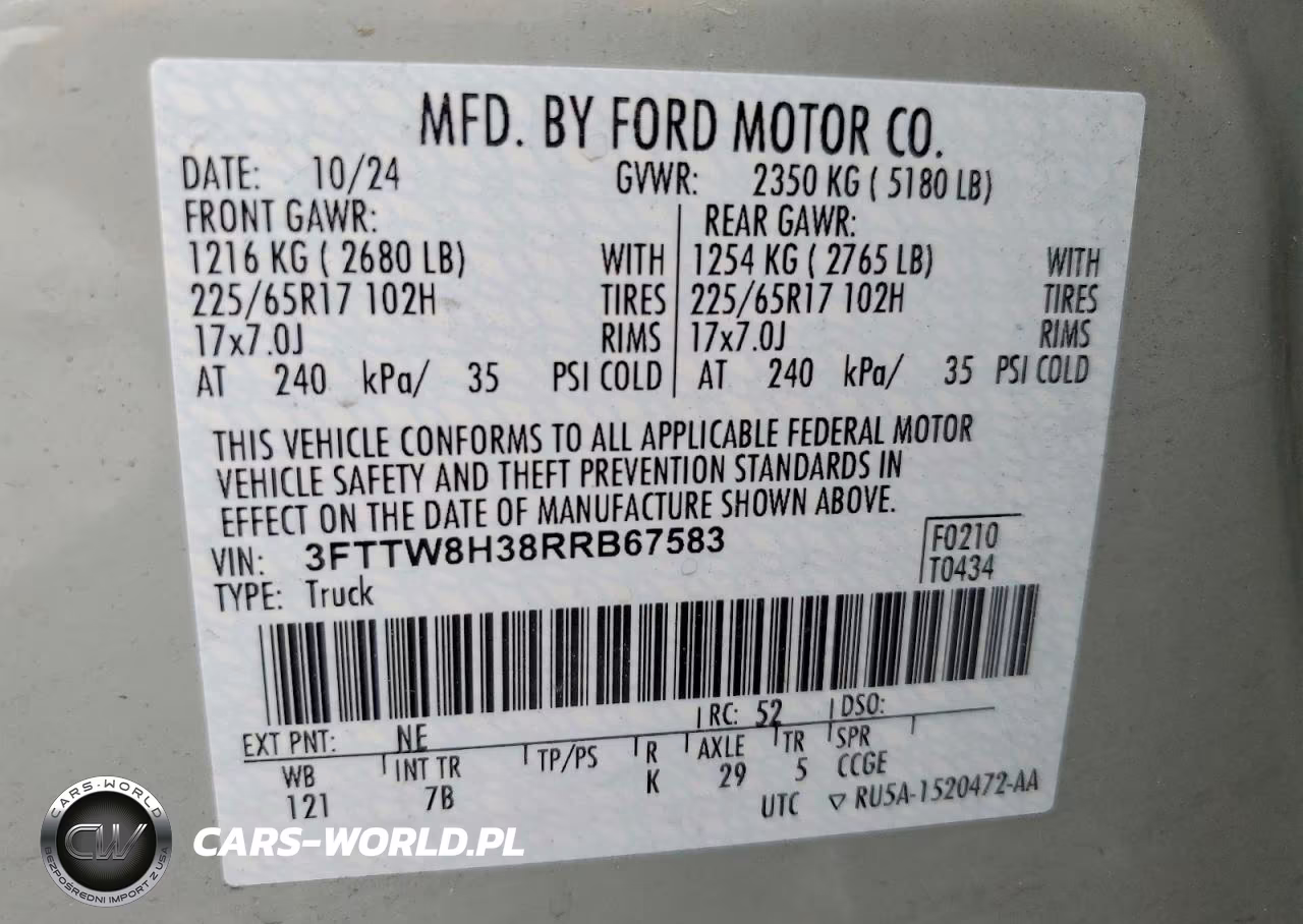 2024 Ford Maverick Xlt VIN:3FTTW8H38RRB67583 - 13