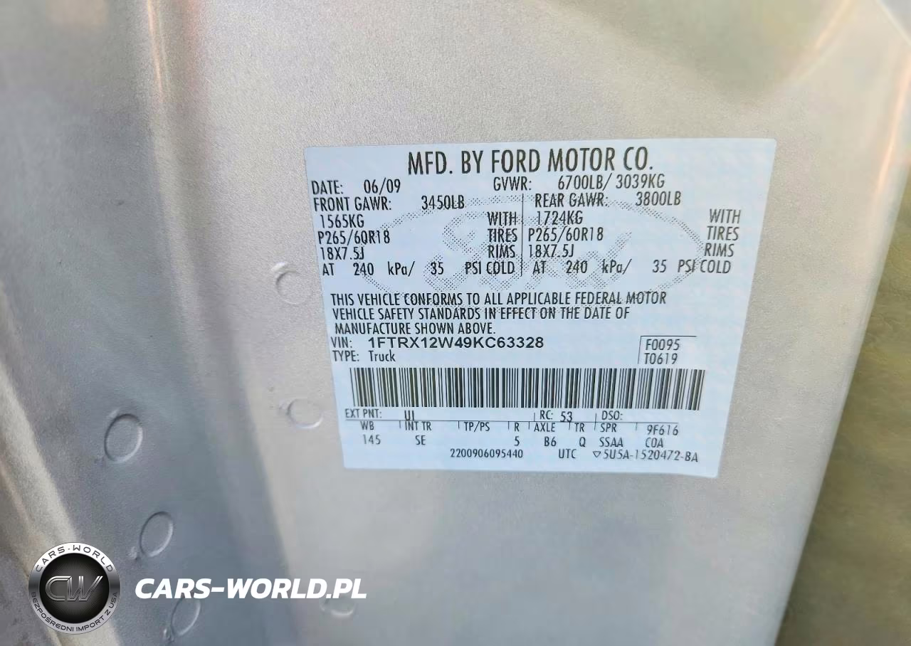 2009 Ford F150 Super Cab VIN:1FTRX12W49KC63328 - 12