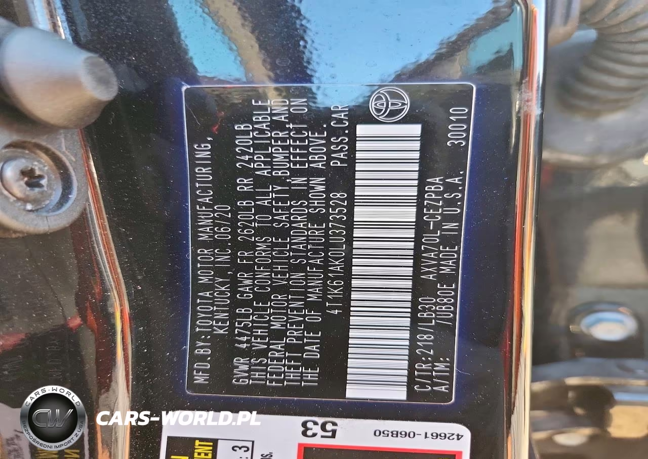 2020 Toyota Camry Xse VIN:4T1K61AK0LU373528 - 12
