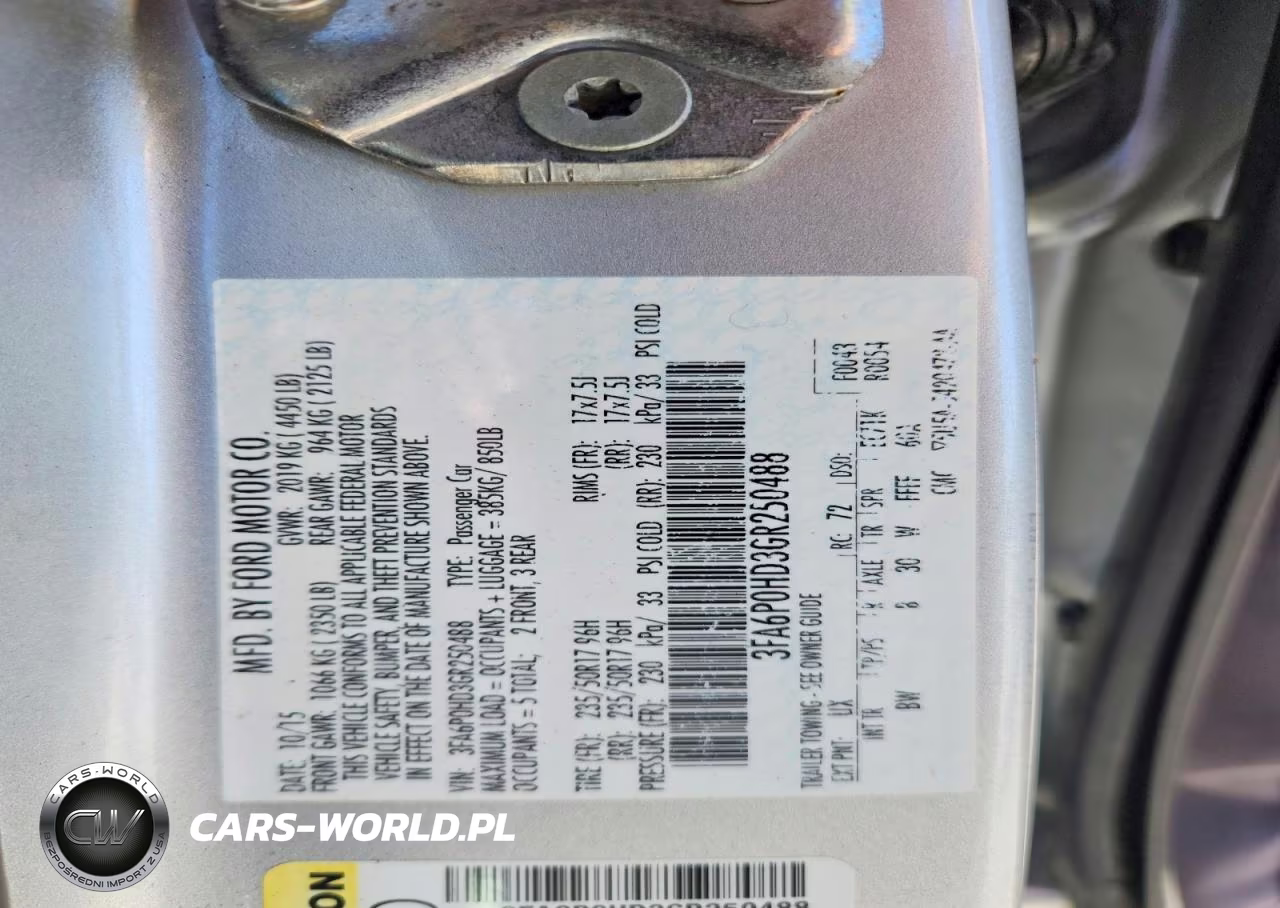 2016 Ford Fusion Se VIN:3FA6P0HD3GR250488 - 12
