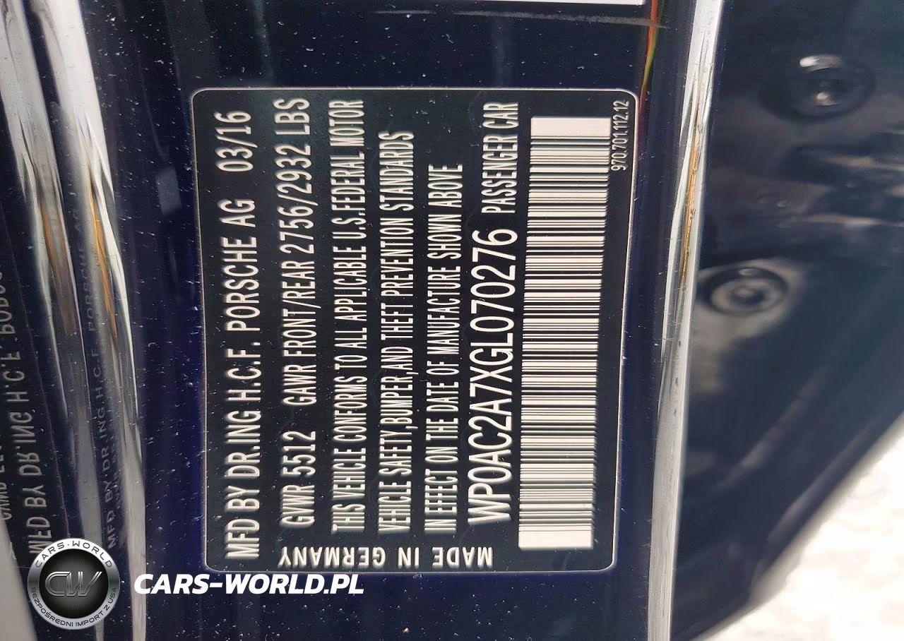 2016 Porsche Panamera Turbo VIN:WP0AC2A7XGL070276 - 12
